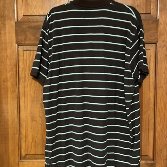 John Deere 100% cotton short sleeve brown polo with stripes men’s size XL - Picture 7 of 9